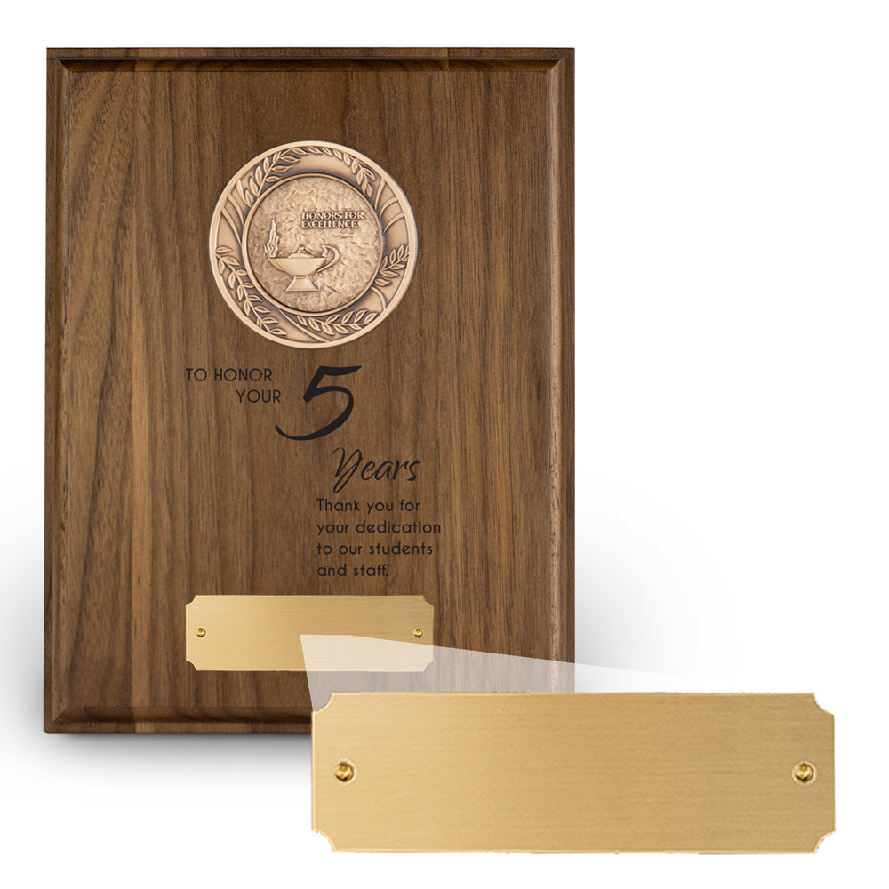 7x9 Brass Medallion Plaque
