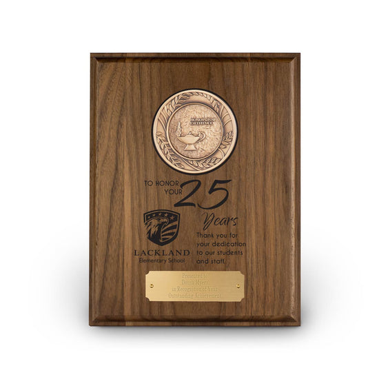 7x9 Brass Medallion Plaque