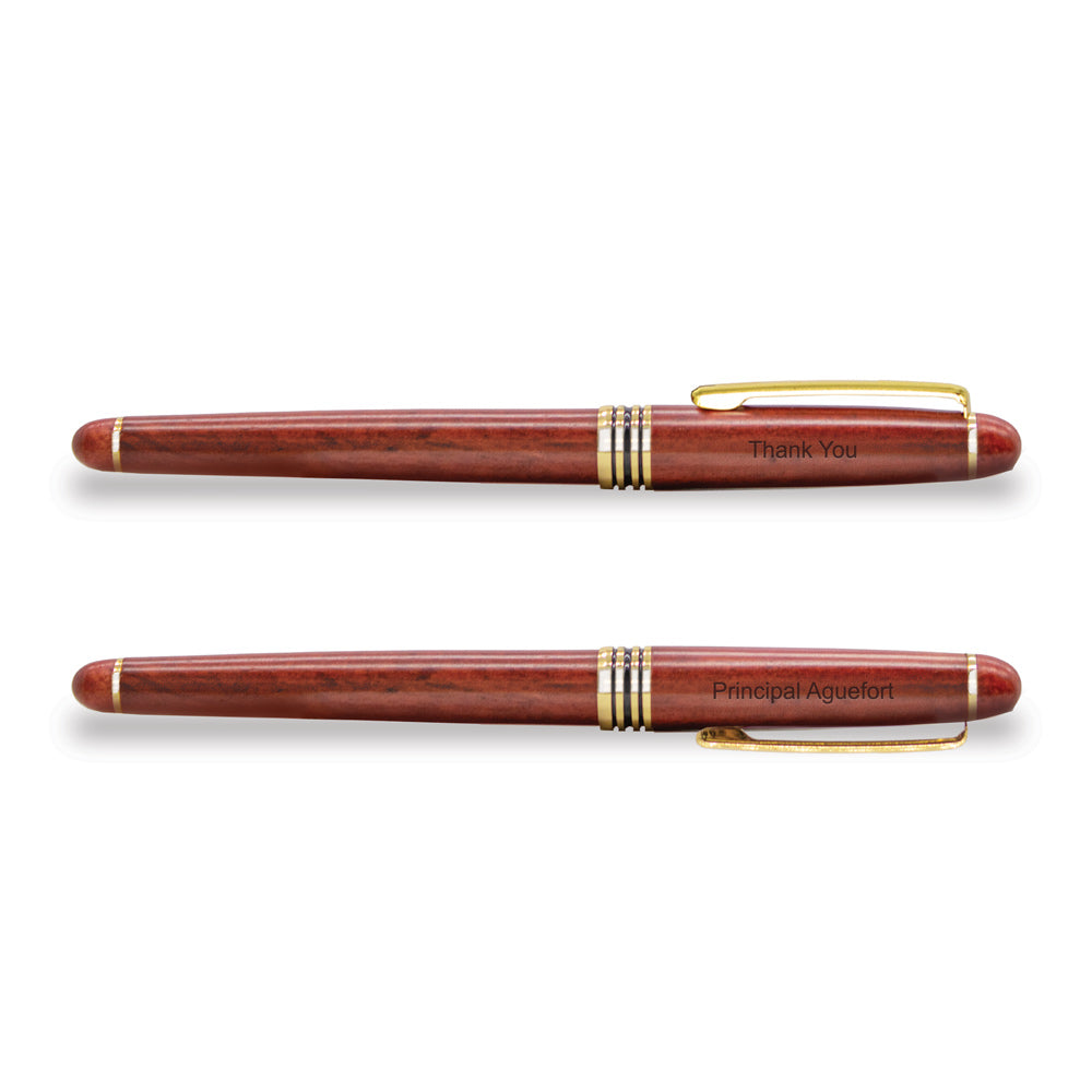 2 rosewood rollerball pen with personalization