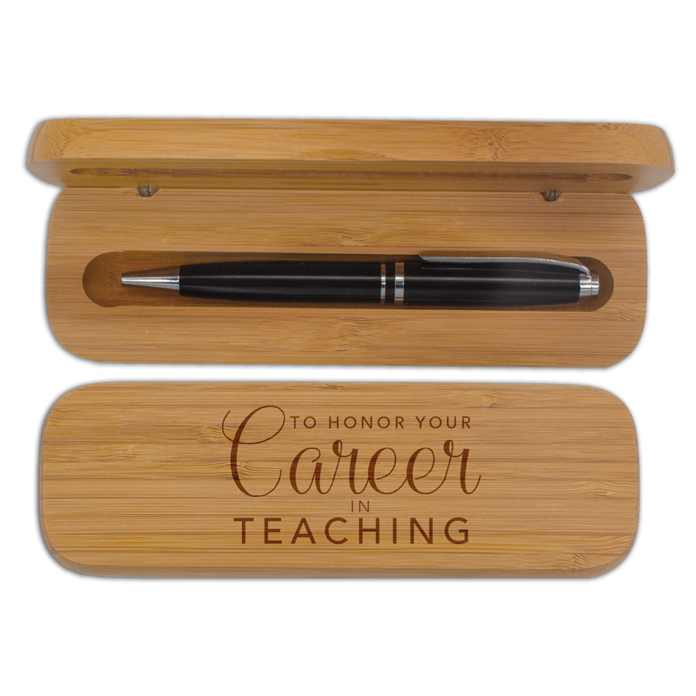 Bamboo Pen Case Set
