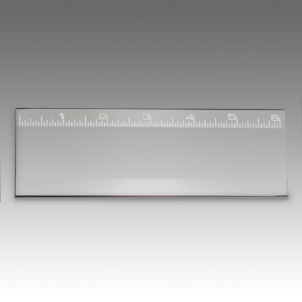 6" jade glass ruler 