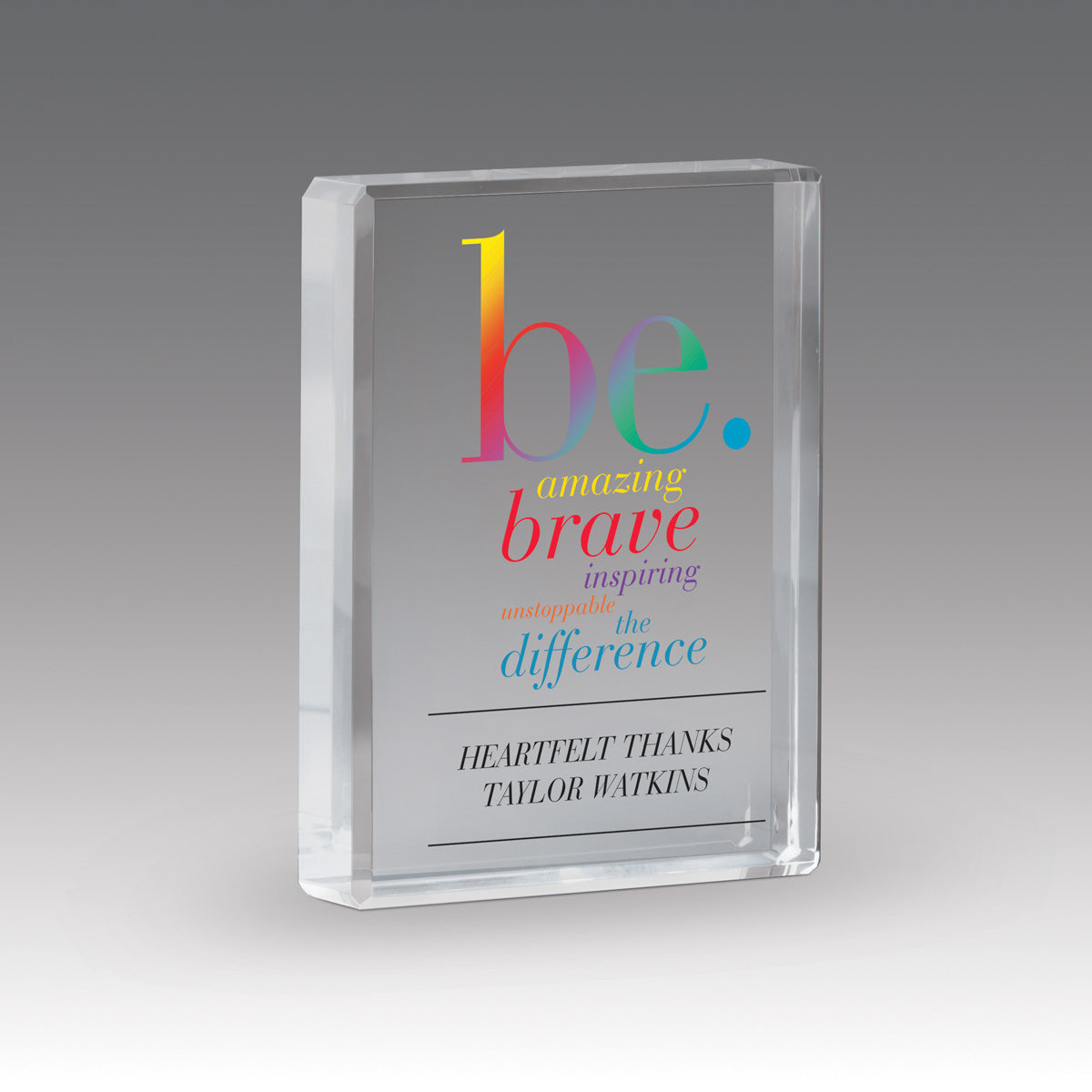 Be Collection Optic Crystal Paperweight