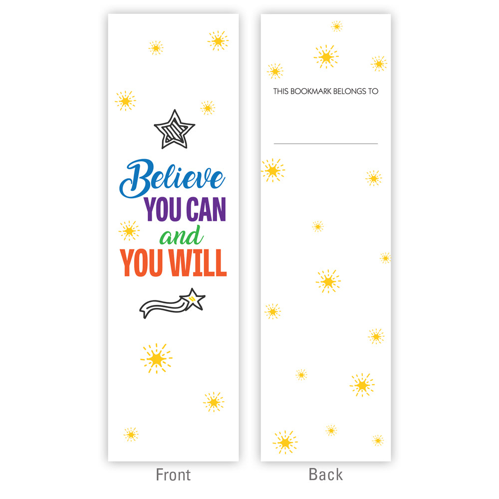 Believe You Can And You Will Bookmarks 25/PK