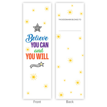 Believe You Can And You Will Bookmarks 25/PK