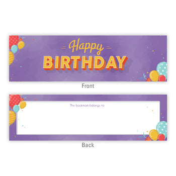 Happy Birthday Bookmarks 25/PK