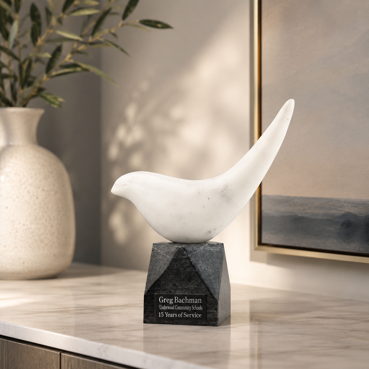 You Helped Them Take Flight Marble Statue