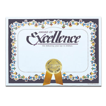 award of excellence certificate