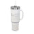 40 oz. stainless steel travel tumbler with handle and straw featuring be: amazing, brave, inspiring, unstoppable, the difference message.