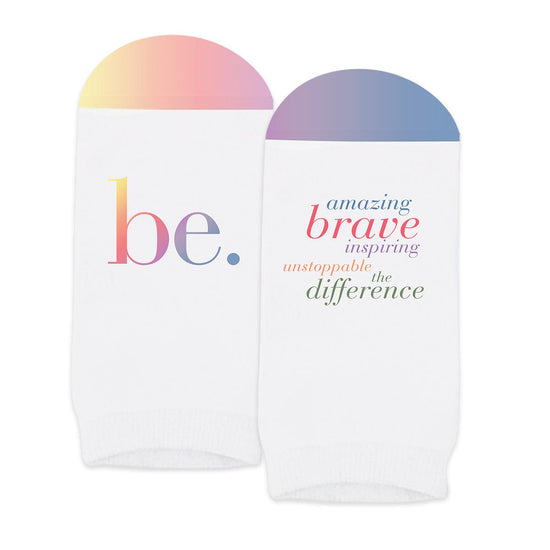 pair of no-show white socks with be collection message