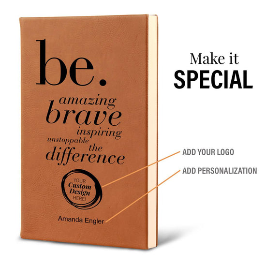 be collection  textured hardbound journals with add your logo and personalization