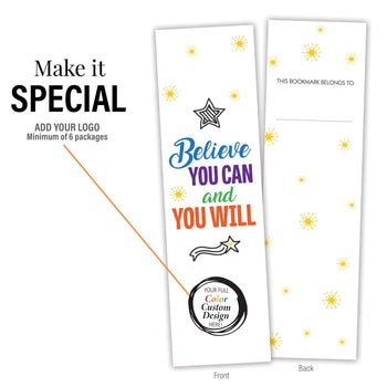add your logo to a believe you can bookmark