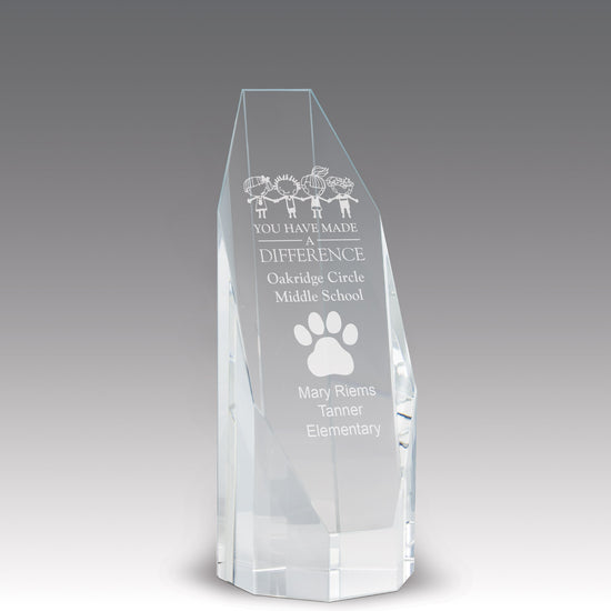 Beveled Optic Crystal Octagon Tower