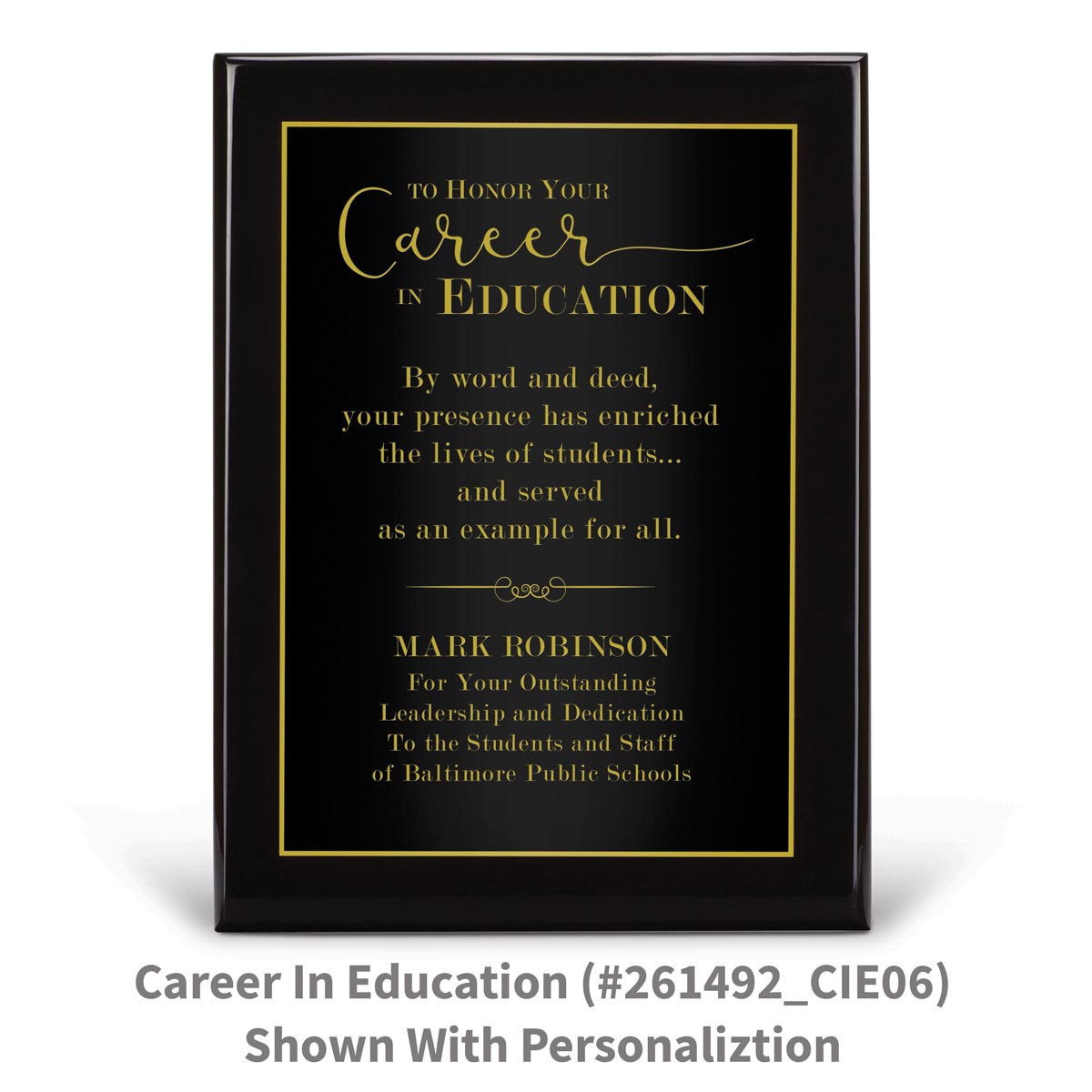 Black Piano-Finish Plaque