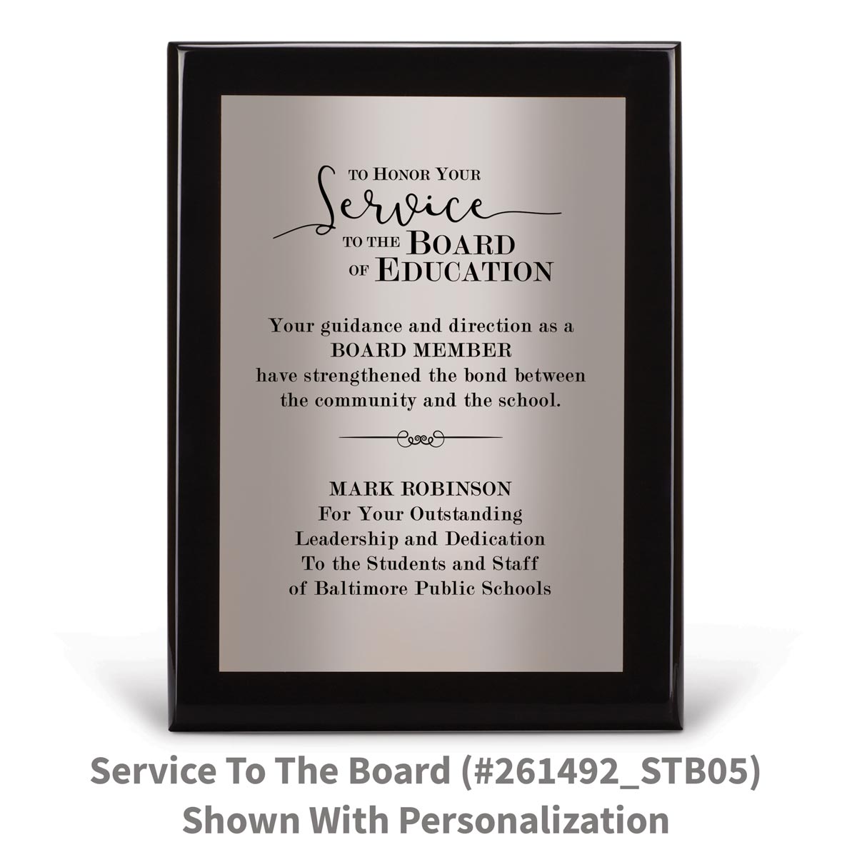 Black Piano-Finish Plaque