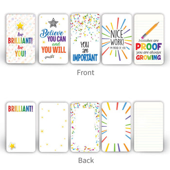 front and back view of the Celebrating you Positive Praise Cards