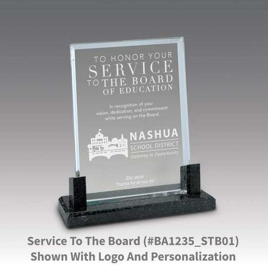 Crystal Award W/ Marble Base