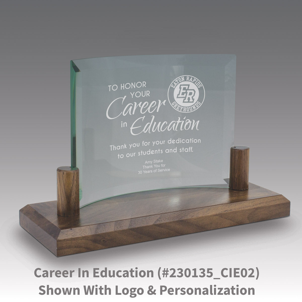 Curved Glass Base Award