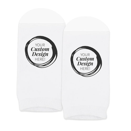 create your own pair of no-show white socks