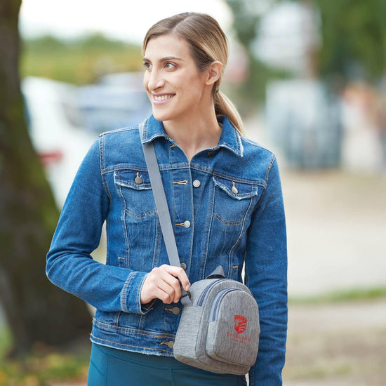 heather gray mini back pack