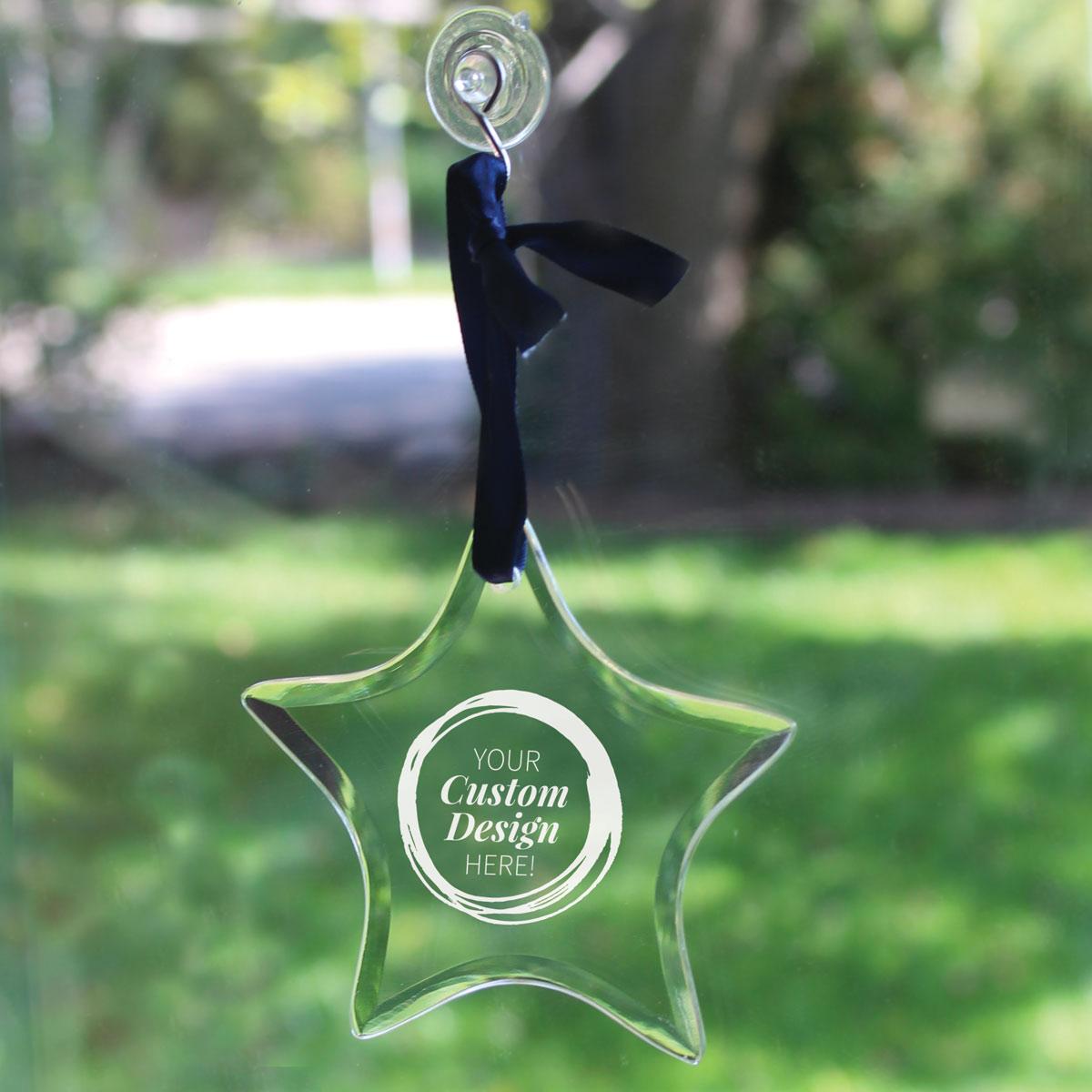 create your own crystal ornament hanging on a window