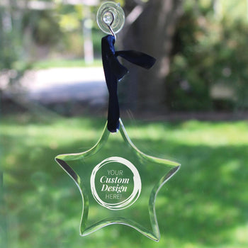 create your own crystal ornament hanging on a window