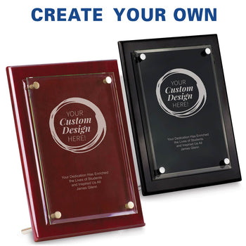 Custom Floating Glass Plaque
