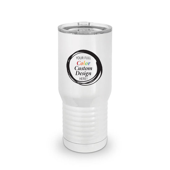 20 oz. stainless steel tall tumbler with your full color custom logo