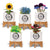 Modern white ceramic planter with bamboo stand featuring your full color logo or design. 5 seed packets to choose from.