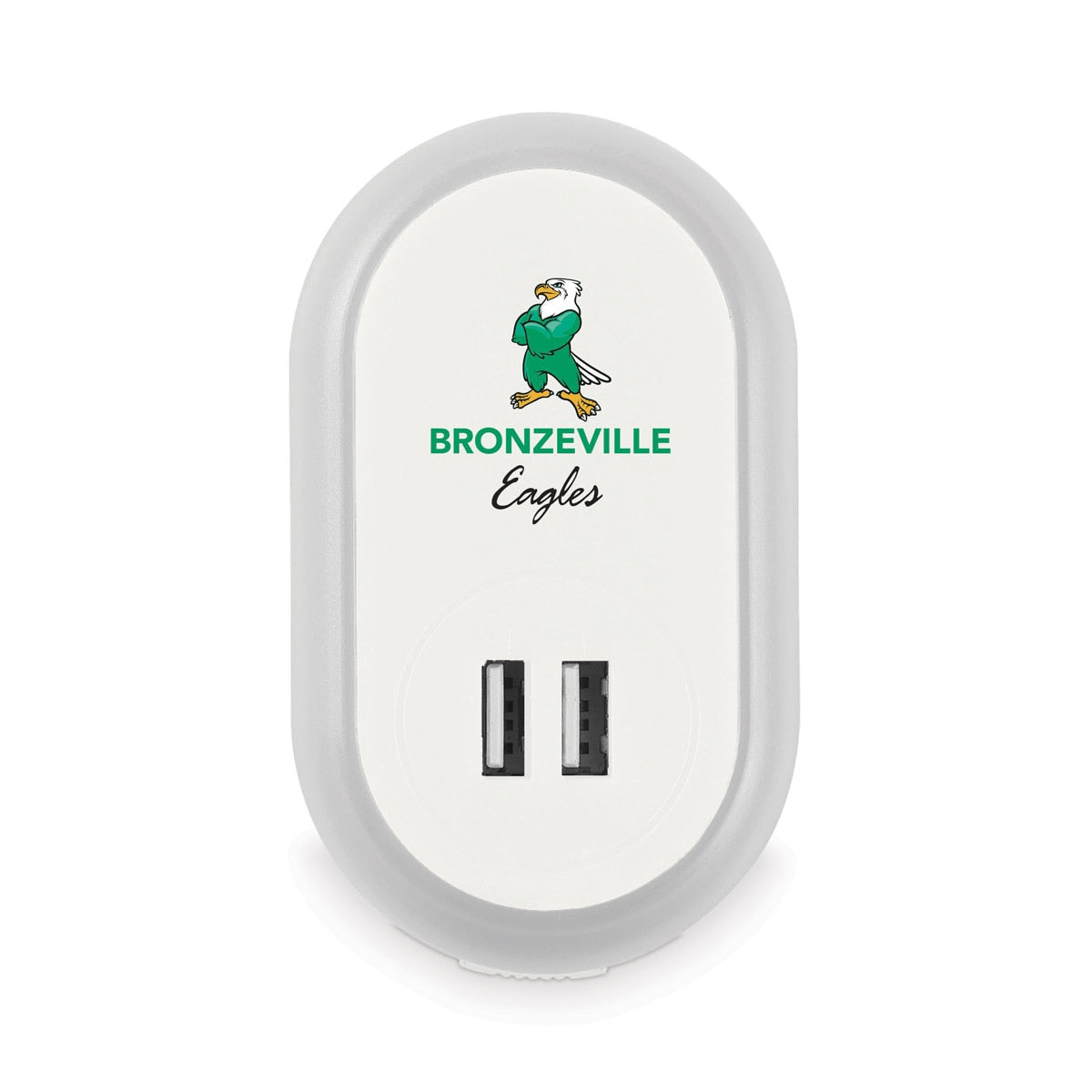 night light with usb ports and custom logo