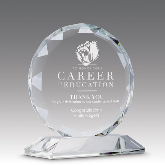 Faceted Optic Crystal Base Award