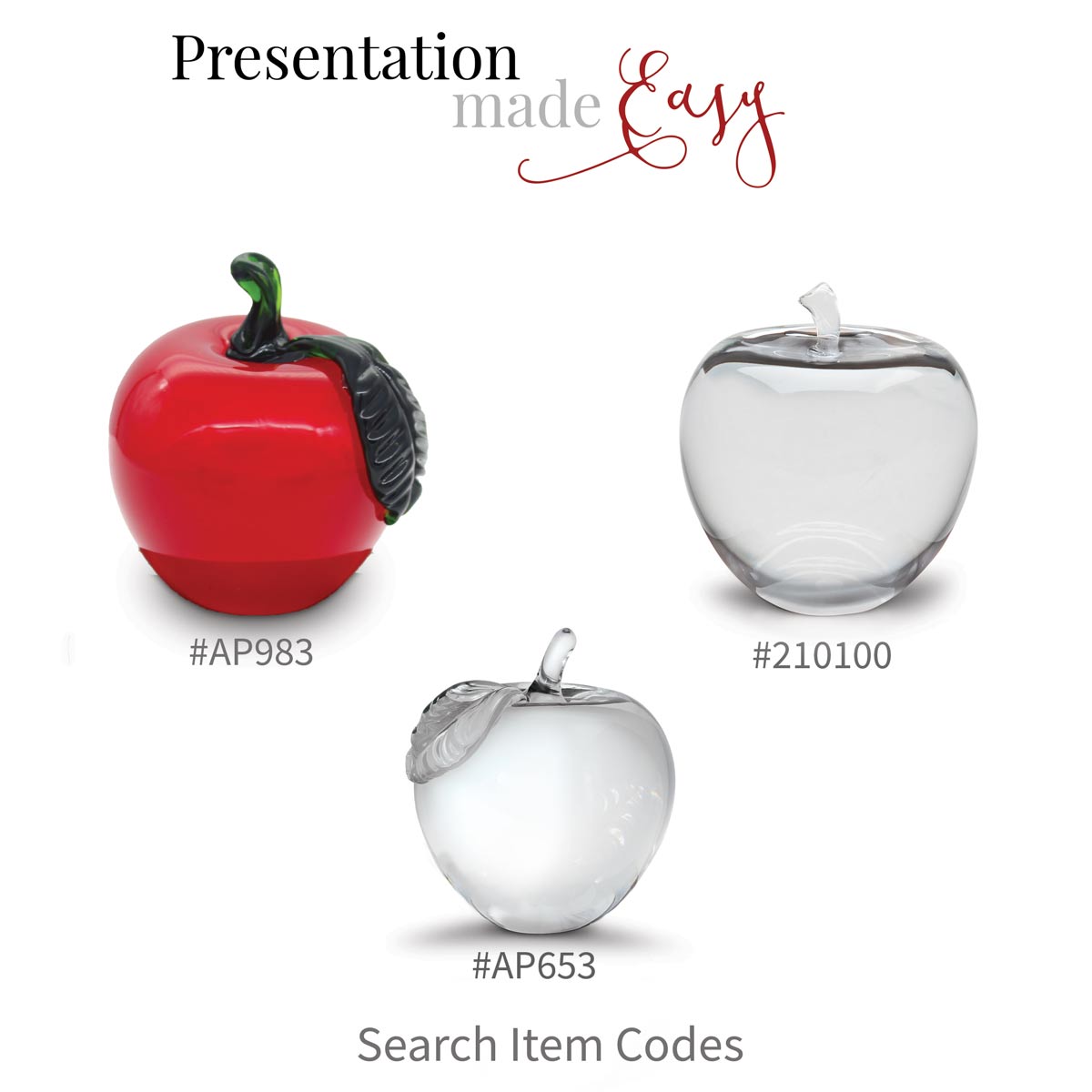 three types of crystal apples