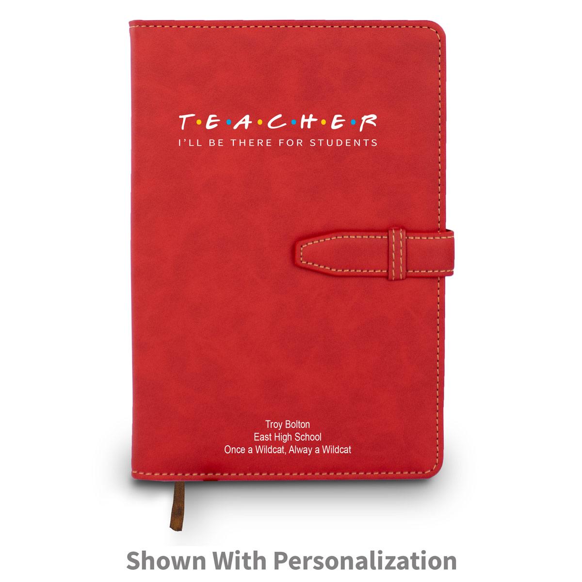 red i'll be there for students hardbound journal with personalization