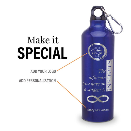 infinity 24 oz carabiner canteen with add your logo and personalization