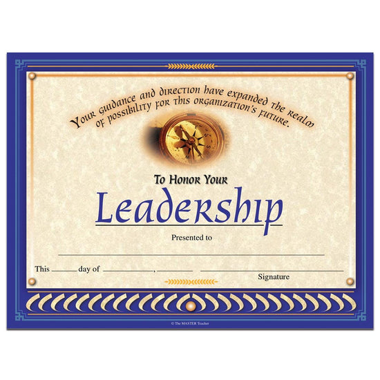 leadership certificate
