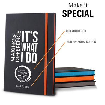add you logo option to make a difference black journal