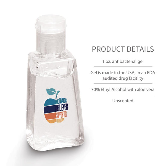 motivator believer supporter educator hand sanitizer with product details