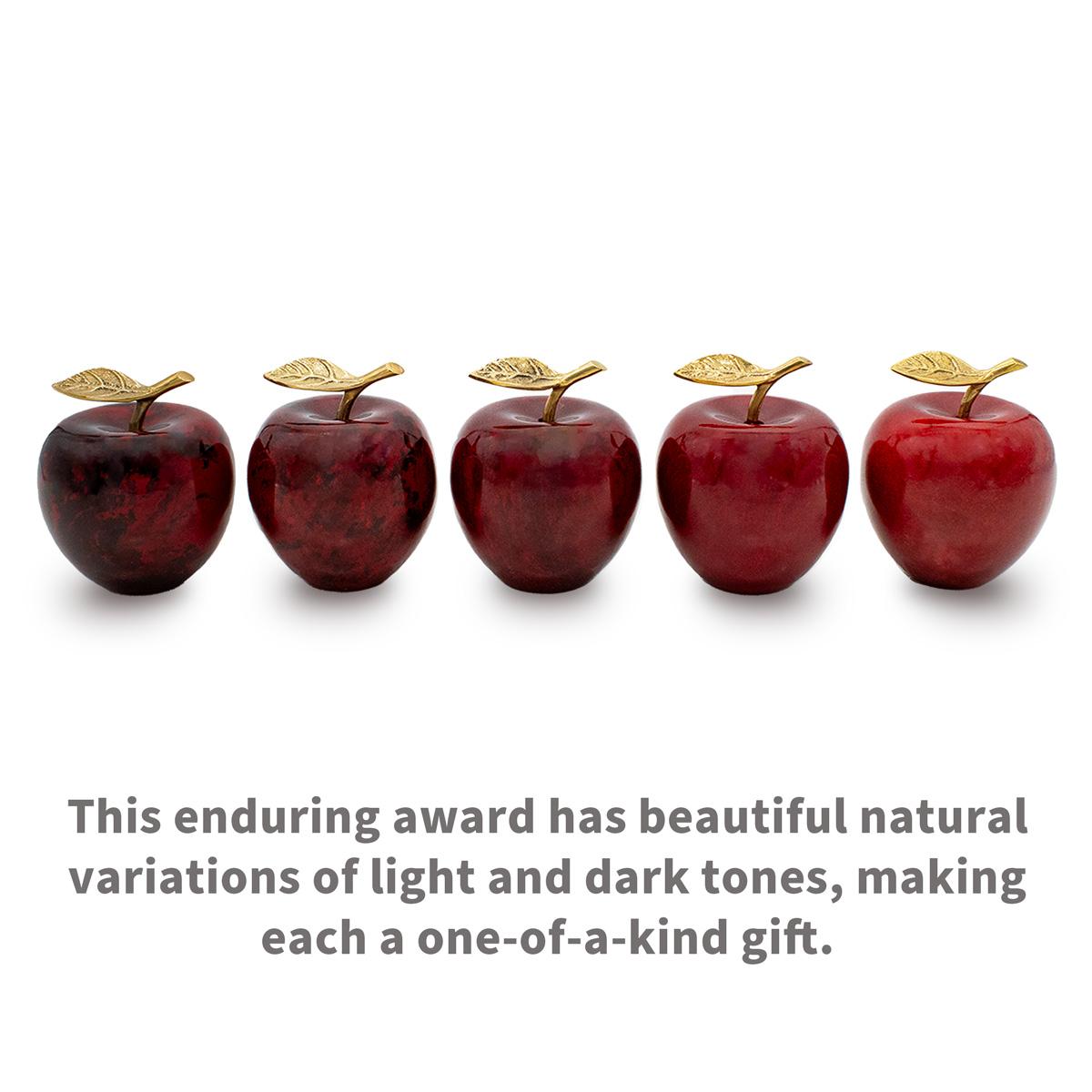 different colors variations of natural stone apples