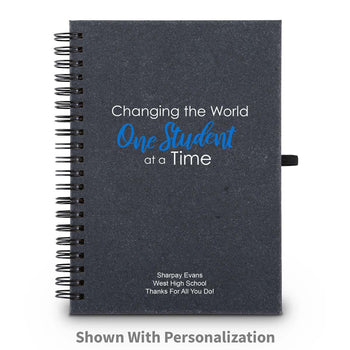 changing the world one student at a time spiral journal with personalization
