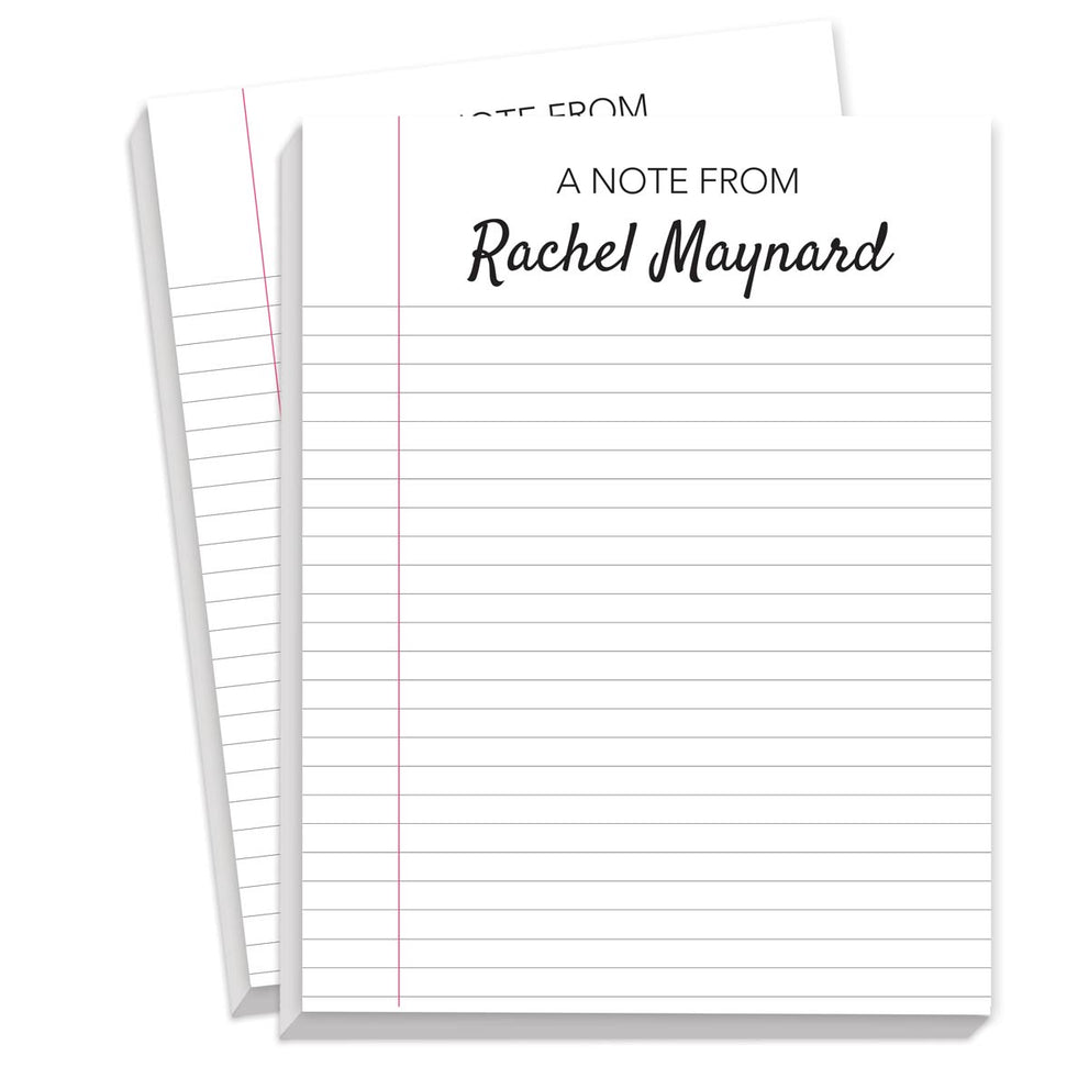 Notepad - Sm - Personalized - Notebook Paper
