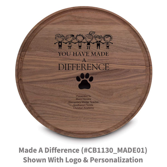 Round Walnut Cutting Board