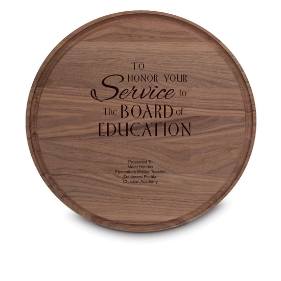 Round Walnut Cutting Board