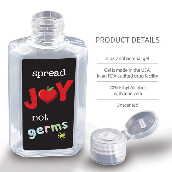 Spread Joy Not Germs Hand Sanitizer with product details