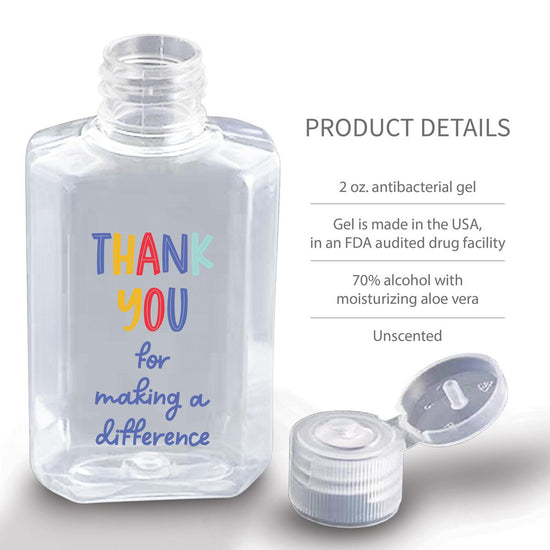 thanks you hand sanitizer with product details