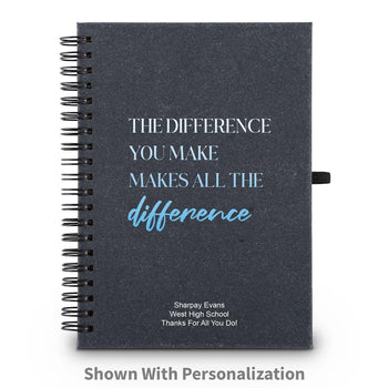 the difference you make spiral journal with personalization