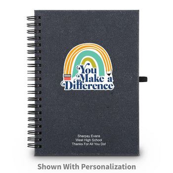 you make a difference spiral journal with personalization