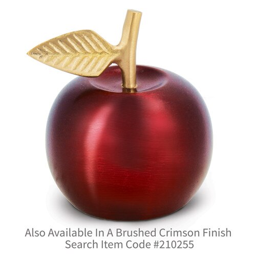 brass apple bell with brushed crimson finish