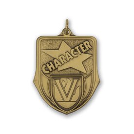 character die struck solid brass medallion