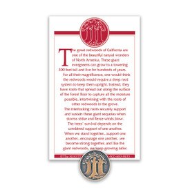 group of trees lapel pin with message card