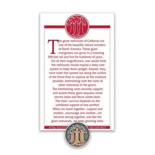 group of trees lapel pin with message card