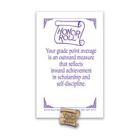 honor roll lapel pin with message card